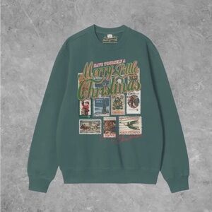 Green Christmas Graphic Sweatshirt NWT